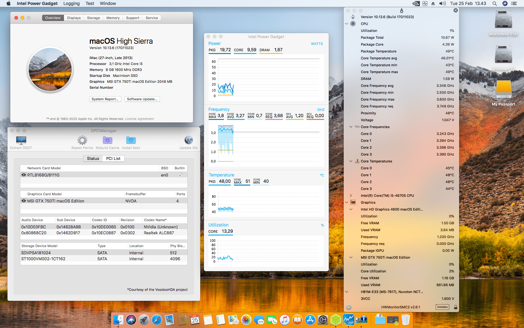 Success Hackintosh macOS High Sierra 10.13.6 Build 17G11023 in MSI H81M-E33 + Intel Core i5 4670S + MSI GTX 750Ti